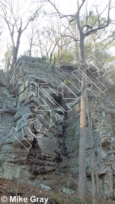 photo of Entrance Walls from Smoke Hole: Reed's Creek