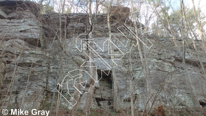 photo of Entrance Walls from Smoke Hole: Reed's Creek