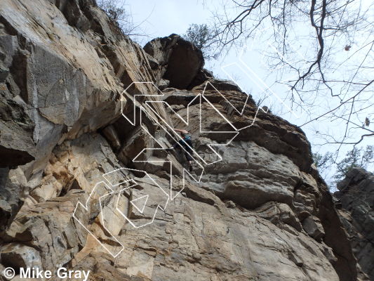 photo of Angelfire, 5.10a/b ★★★★ at Dangerous Freedoms from Smoke Hole: Reed's Creek