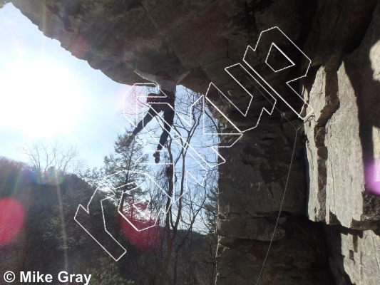 photo of Harlem, 5.12c/d ★★★★ at Dangerous Freedoms from Smoke Hole: Reed's Creek