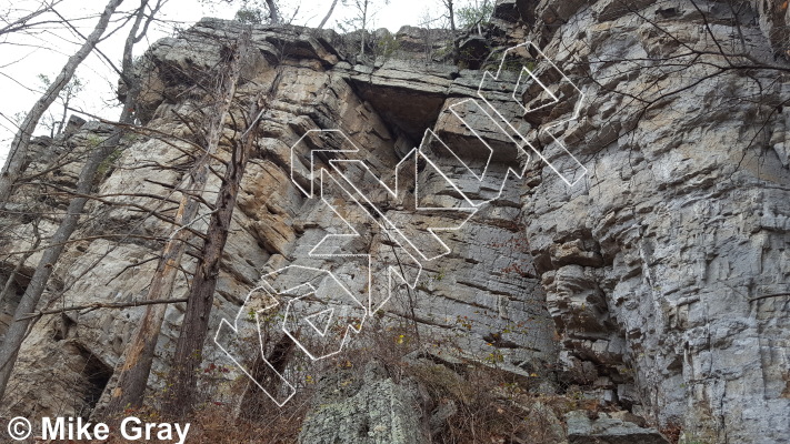 photo of Black Label, 5.12- ★★★ at SuperNatural Area from Smoke Hole: Reed's Creek