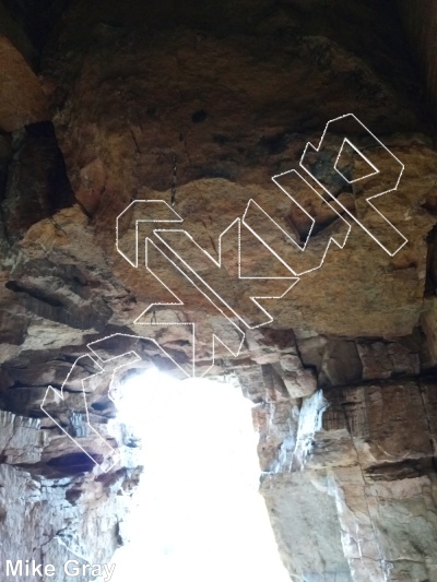 photo of RUN-DMC Cave and Buttress from Smoke Hole: Reed's Creek