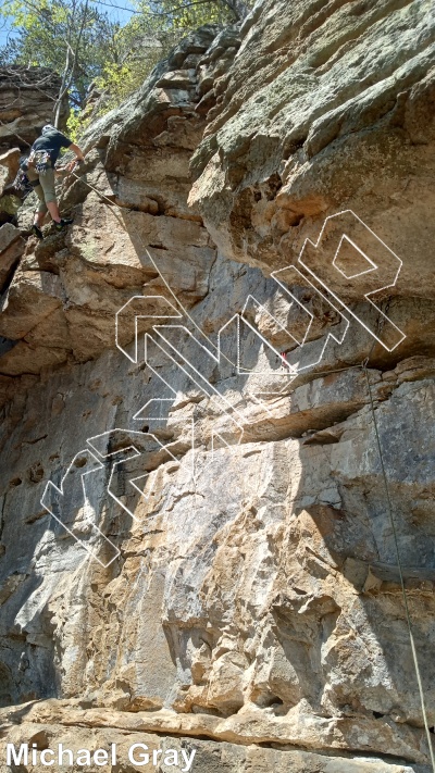 photo of RUN-DMC Cave and Buttress from Smoke Hole: Reed's Creek