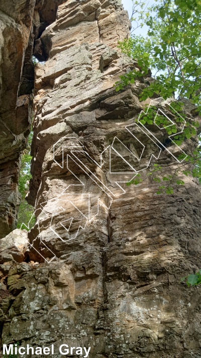photo of RUN-DMC Cave and Buttress from Smoke Hole: Reed's Creek