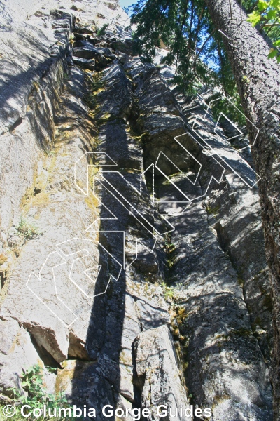 photo of Doctors Patient, 5.10a  at Mighty Mouse Area from Mt. Hood Crags