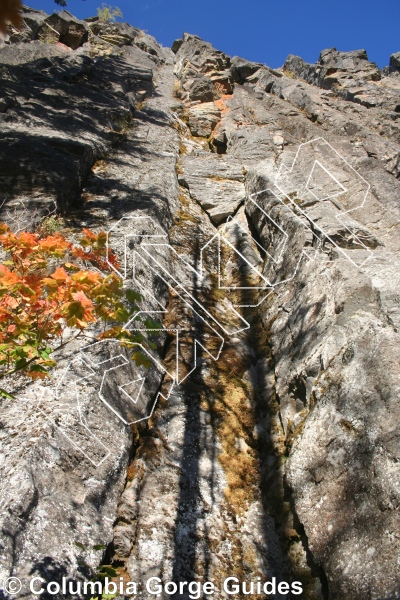 photo of Schoolroom Cracks from Mt. Hood Crags