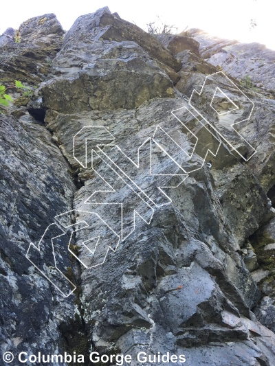 photo of John Harlin II, 5.11a  at Wolf Point from Mt. Hood Crags