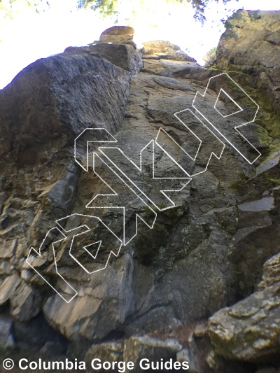 photo of Shape Shifter, 5.11b  at Twilight Zone from Mt. Hood Crags