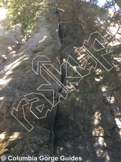 photo of Stargate, 5.11a  at POD #1 from Mt. Hood Crags