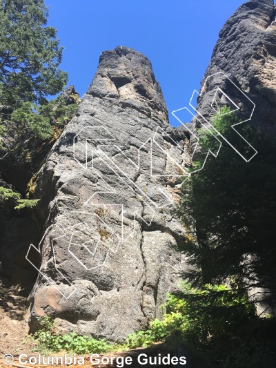 photo of Sunspot, 5.10d ★★ at Solar Buttress from Mt. Hood Crags
