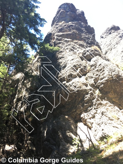 photo of Adam, 5.10b  at Ponderosa Point from Mt. Hood Crags