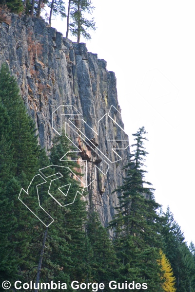 photo of K-9 Shanghai, 5.12a ★★★★ at Lost Dog Wall from Mt. Hood Crags