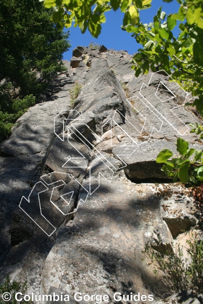 photo of Mighty Mouse, 5.10b  at Mighty Mouse Area from Mt. Hood Crags