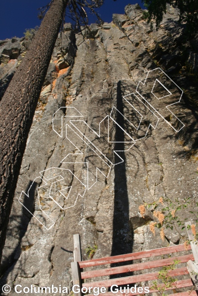 photo of Schoolroom Cracks from Mt. Hood Crags