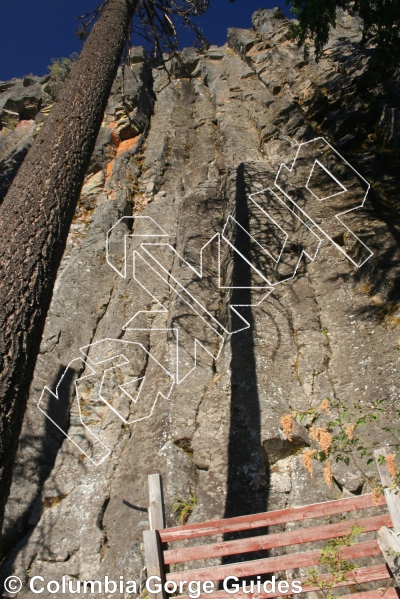 photo of Times Tardy, 5.10-  at Schoolroom Cracks from Mt. Hood Crags