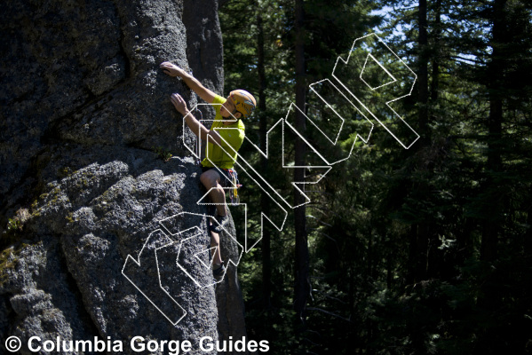 photo of Vulcan Mind Meld, 5.10c ★★ at The Enterprise from Mt. Hood Crags