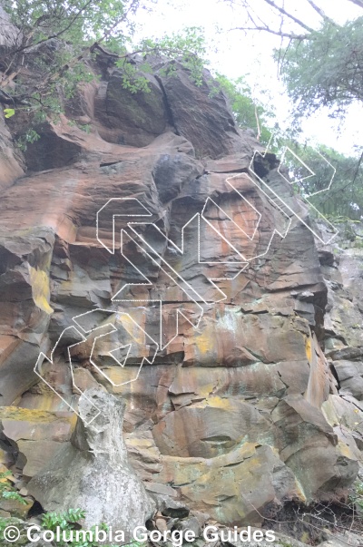 photo of Comfortizer, 5.12b ★★★ at Orange Wall from Madrone and Carver Cliffs