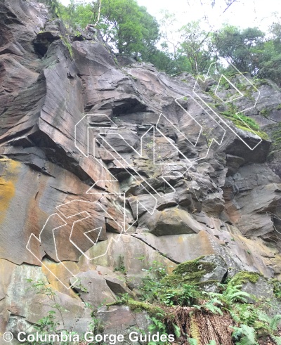 photo of Route Crafters, 5.8 ★★ at Orange Wall from Madrone and Carver Cliffs