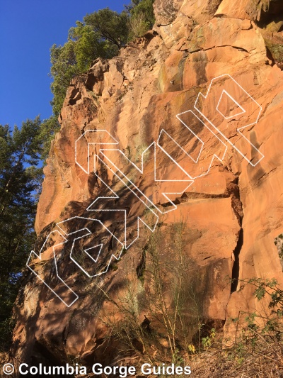 photo of Arm Forces, 5.11b ★★ at Main Wall (Right Side) from Madrone and Carver Cliffs