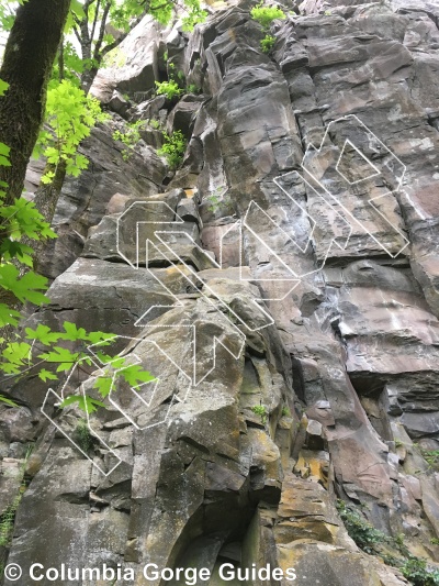 photo of Chainmail, 5.11b ★★★★ at Shield Wall from Ozone Cliffband