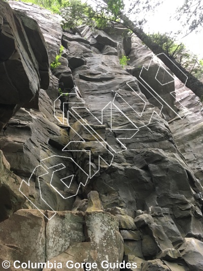 photo of Snake Roof, 5.10a ★★★ at Snake Wall from Ozone Cliffband