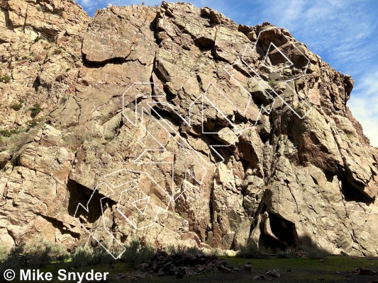 photo of In With the New, 5.9 ★★★★ at The Island from Cody Rock Climbing