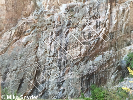 photo of Illegal Dihedral, 5.10d ★★★★★ at Tunnel Wall from Cody Rock Climbing