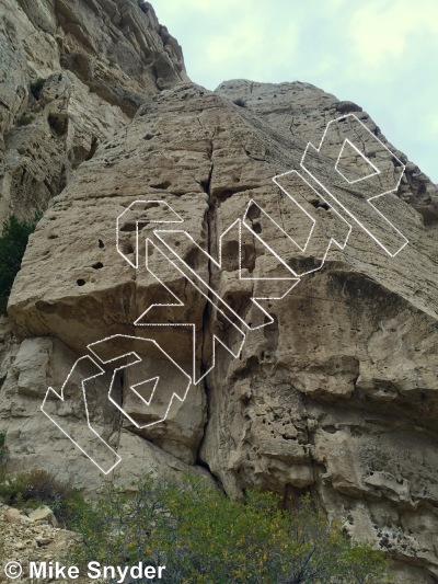 photo of Tidy Bowl Lid, 5.8 ★★★★ at Swirly Roof Sector from Cody Rock Climbing