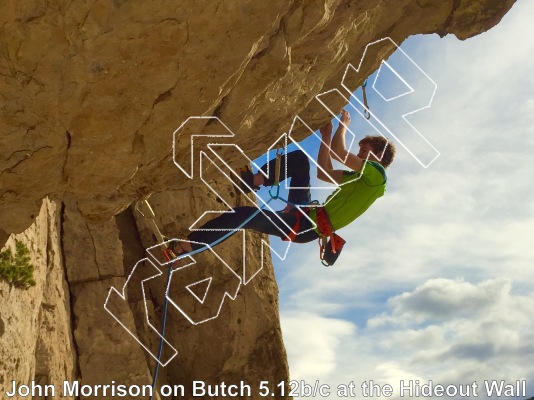 photo of Butch, 5.12b/c ★★★★ at Hideout Wall from Cody Rock Climbing