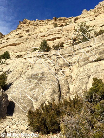 photo of Bridge Bands - Lower Central Wall from Cody Rock Climbing