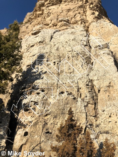 photo of Yoga Pants, 5.7 ★★★ at Crystal Crag from Cody Rock Climbing