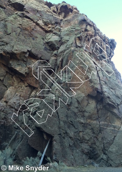 photo of Bruce's Crack, 5.7 ★★★★ at The Island from Cody Rock Climbing