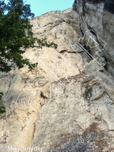 photo of Calm Like A Bomb, 5.12a ★★★ at Evil Empire from Cody Rock Climbing
