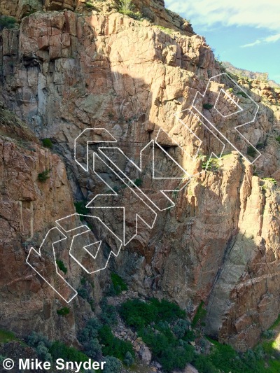 photo of Arrowhead, 5.11c ★★★★ at Arrowhead Wall from Cody Rock Climbing