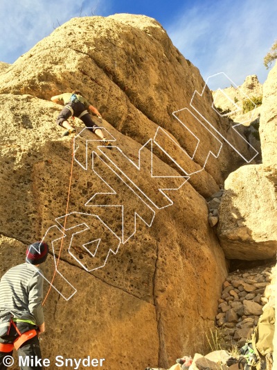 photo of Handyman, 5.11a ★★ at Moores Wall from Cody Rock Climbing