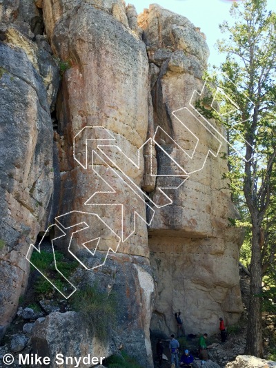 photo of Bite Me! Lorax, 5.11a ★★★ at Full Charge Wall from Ten Sleep