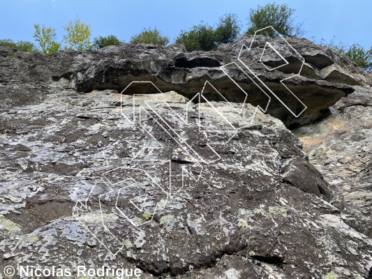 photo of Pyramide, 5.8 ★★★ at Voie de la Vire from Québec: Grand Morne