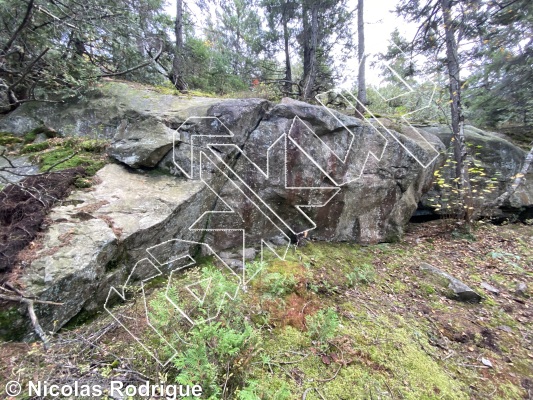 photo of La traverse à Dany, V2/3 ★★ at Sous la Soutane from Québec: Montmagny-L'Islet 