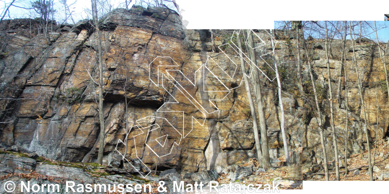 photo of My Climb is Ishmael, 5.8+ ★★★★ at Good Book Wall Left from Powerlinez