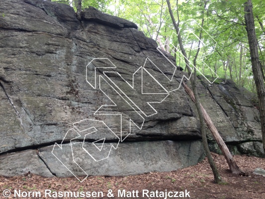 photo of Riki-Oh Arete, V3  at Kung Fu Slab from Powerlinez