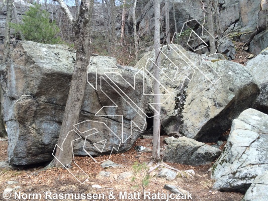 photo of Crown Jewels, V0 ★★ at Swamp Boulder from Powerlinez