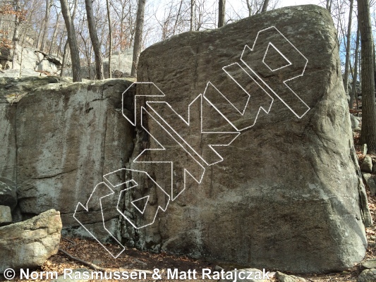 photo of Magnificence, V10 ★★★ at Conshohocken (Magnificence Boulder) from Powerlinez