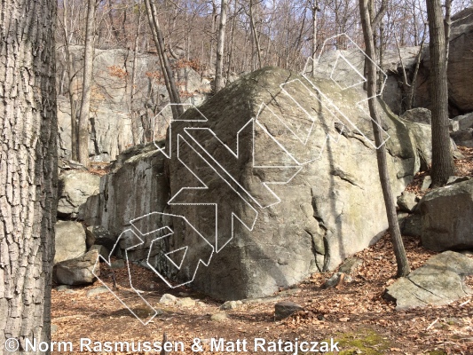 photo of Magnificence, V10 ★★★ at Conshohocken (Magnificence Boulder) from Powerlinez