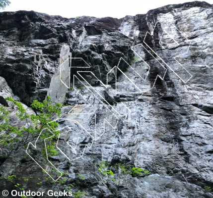 photo of Lost Horizons, 5.14a ★★★★ at World Wall I from Exit 32 (Little Si) Rock Climbs