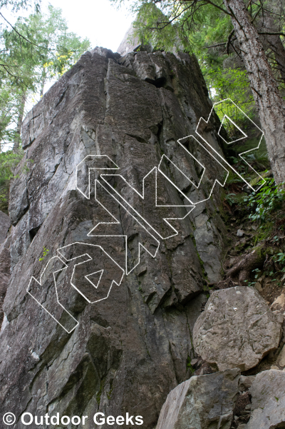 photo of Fixer Upper, 5.8 ★★ at Repo from Exit 32 (Little Si) Rock Climbs