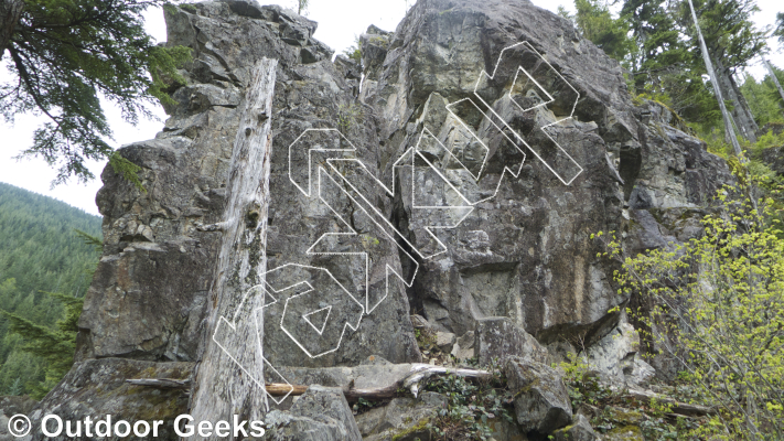 photo of Peannacle Wall from Exit 38 Rock Climbs