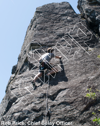 photo of And The Sun Will Never Rise Again, 5.9+ ★★★ at Winter Block from Exit 38 Rock Climbs