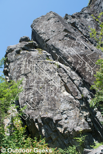 photo of Of Gossamer Shrouds, 5.11b ★★ at Winter Block from Exit 38 Rock Climbs