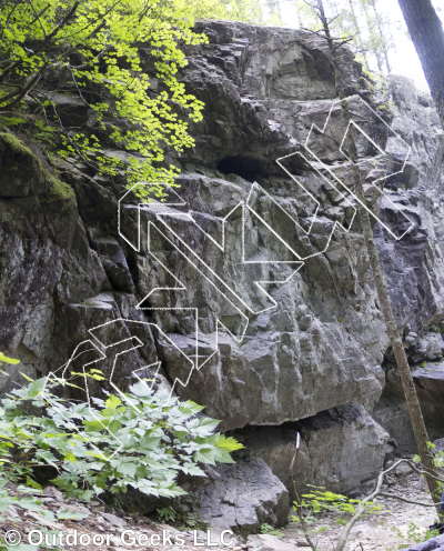 photo of Bwana Be Your Man, 5.10b ★★ at Substation from Exit 38 Rock Climbs