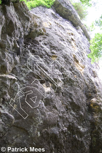 photo of Orion, 5.12a  at Mother Wall from Iowa Limestone
